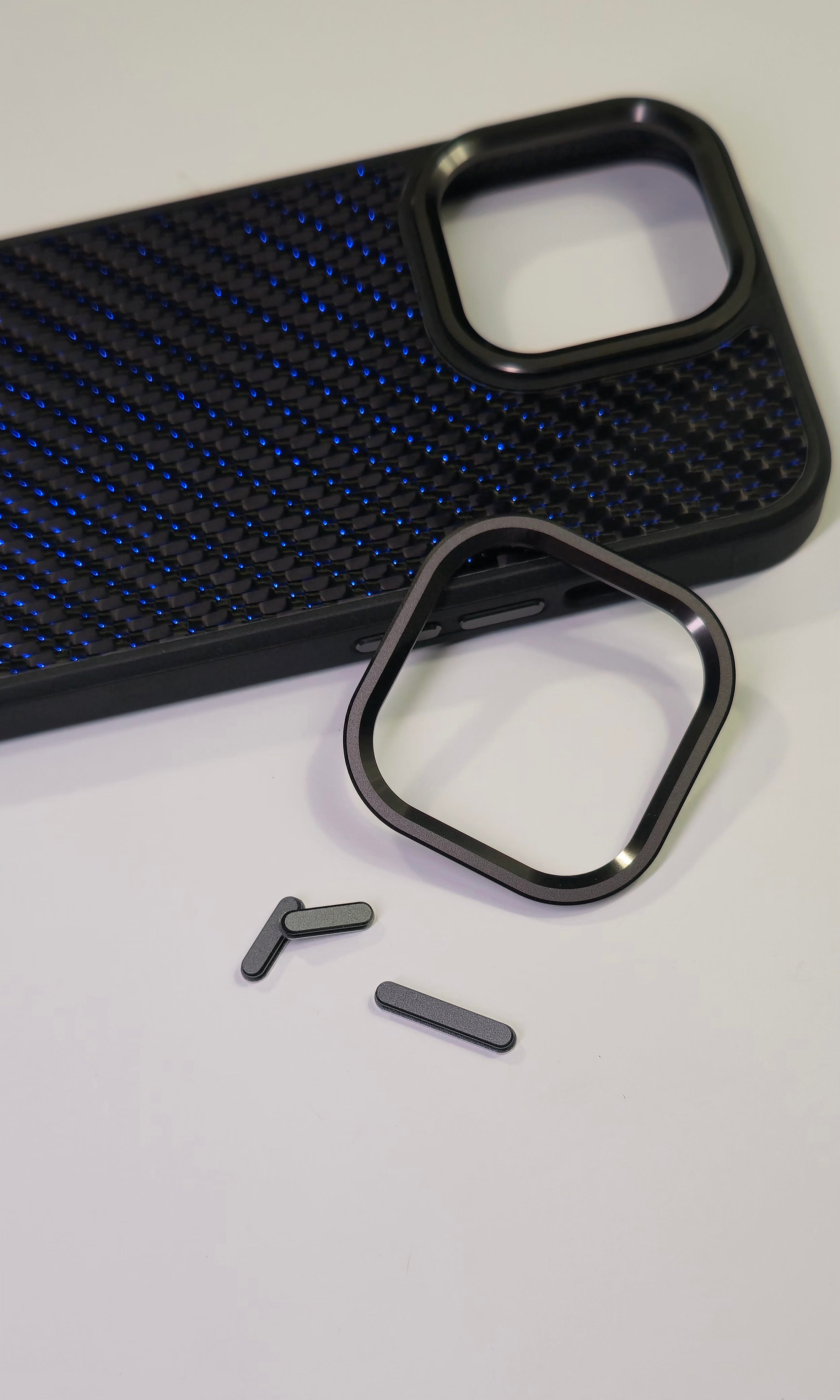 Carbon Fiber Case blue - Magsafe