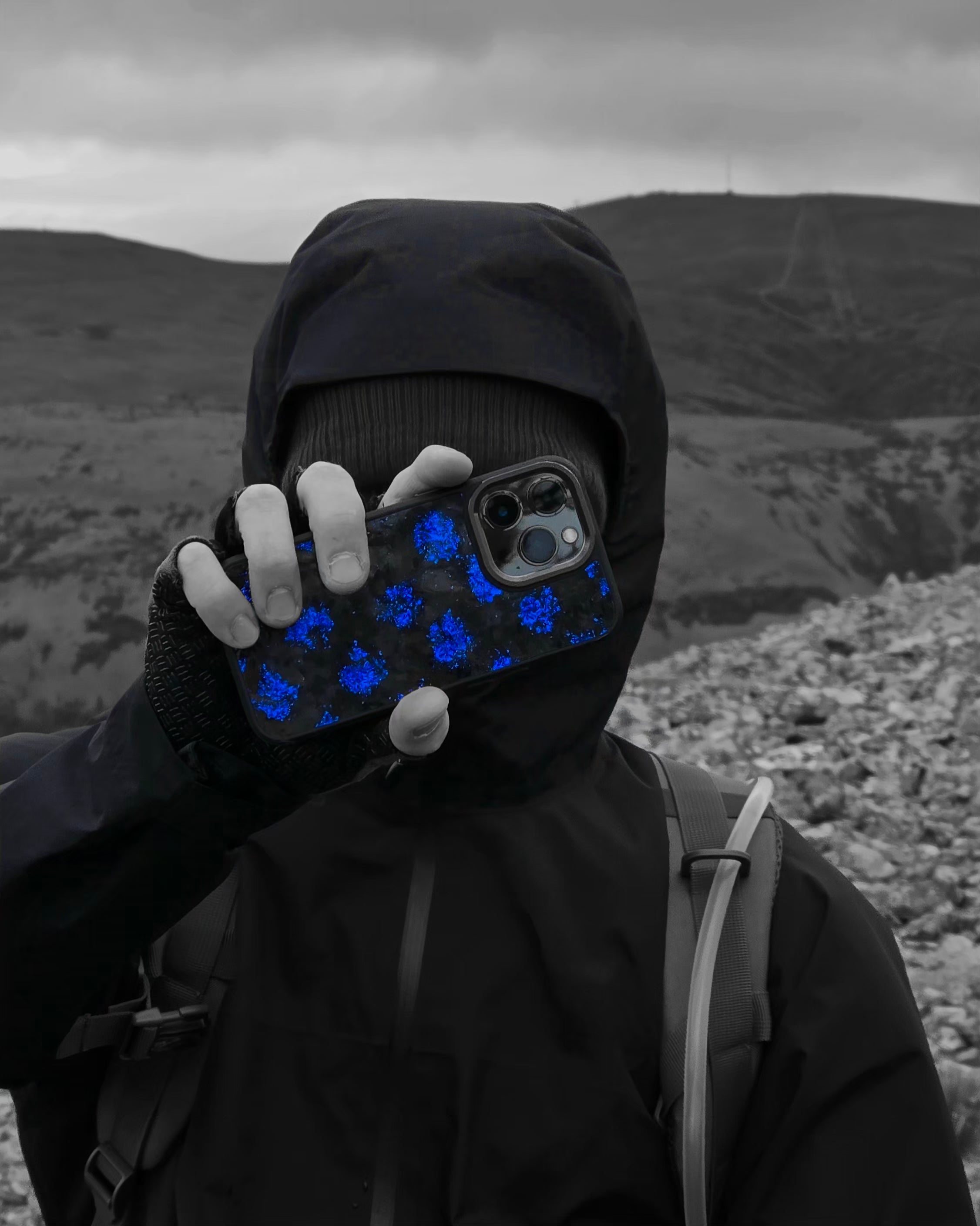 Geschmiedete Carbonfaser Blau