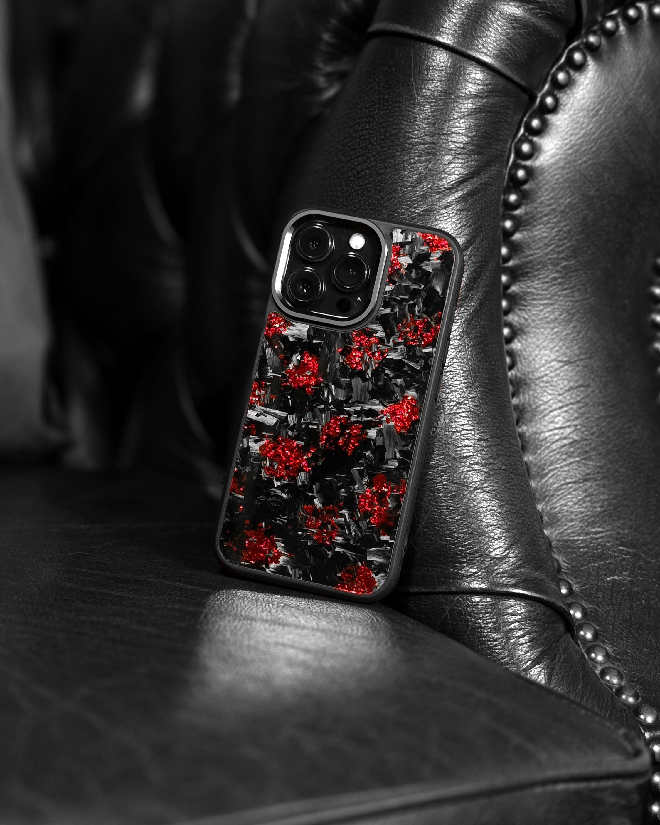 Taottu hiilikuitukuori Forget Red