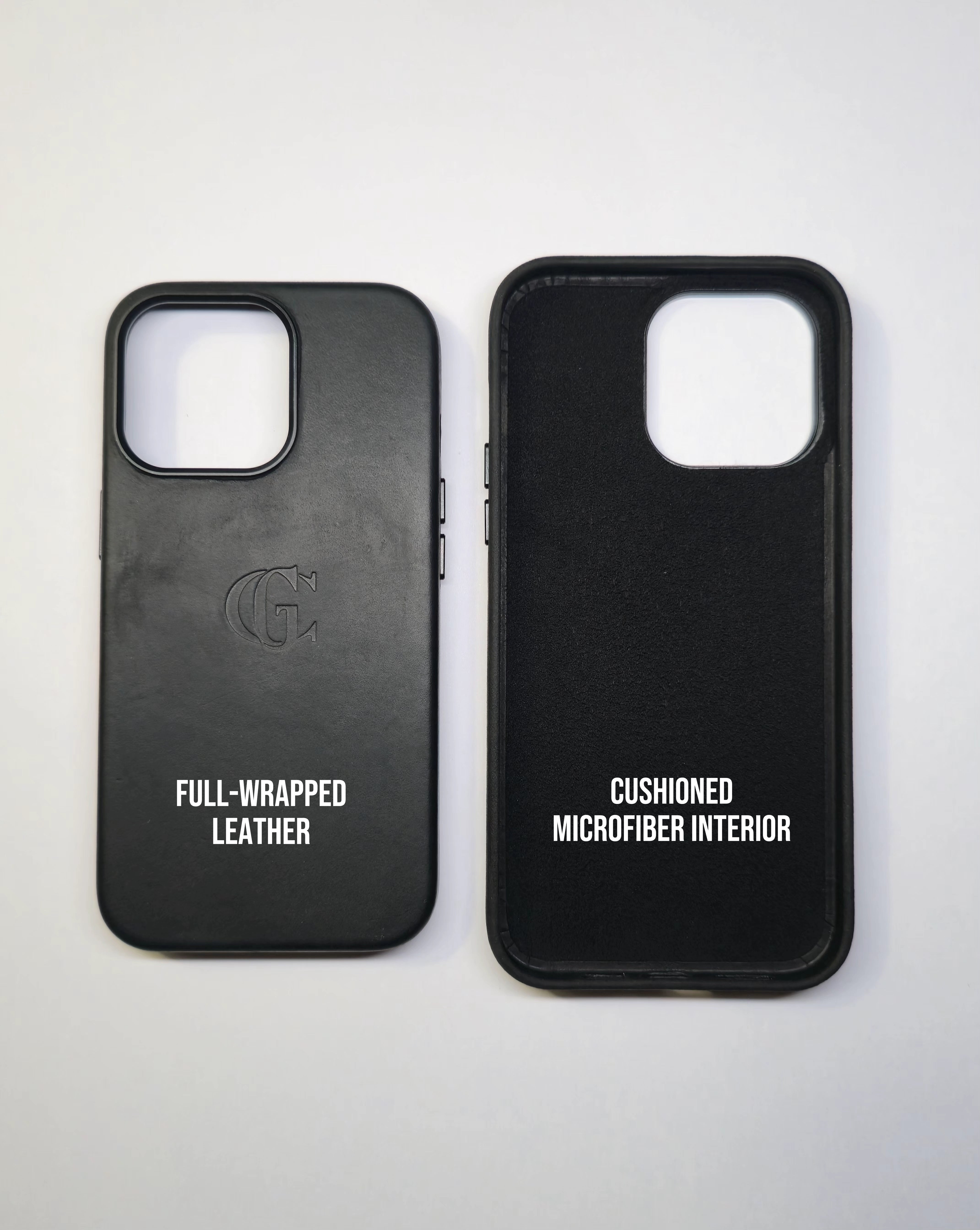 Minimalistinen Nahkakuori – Musta