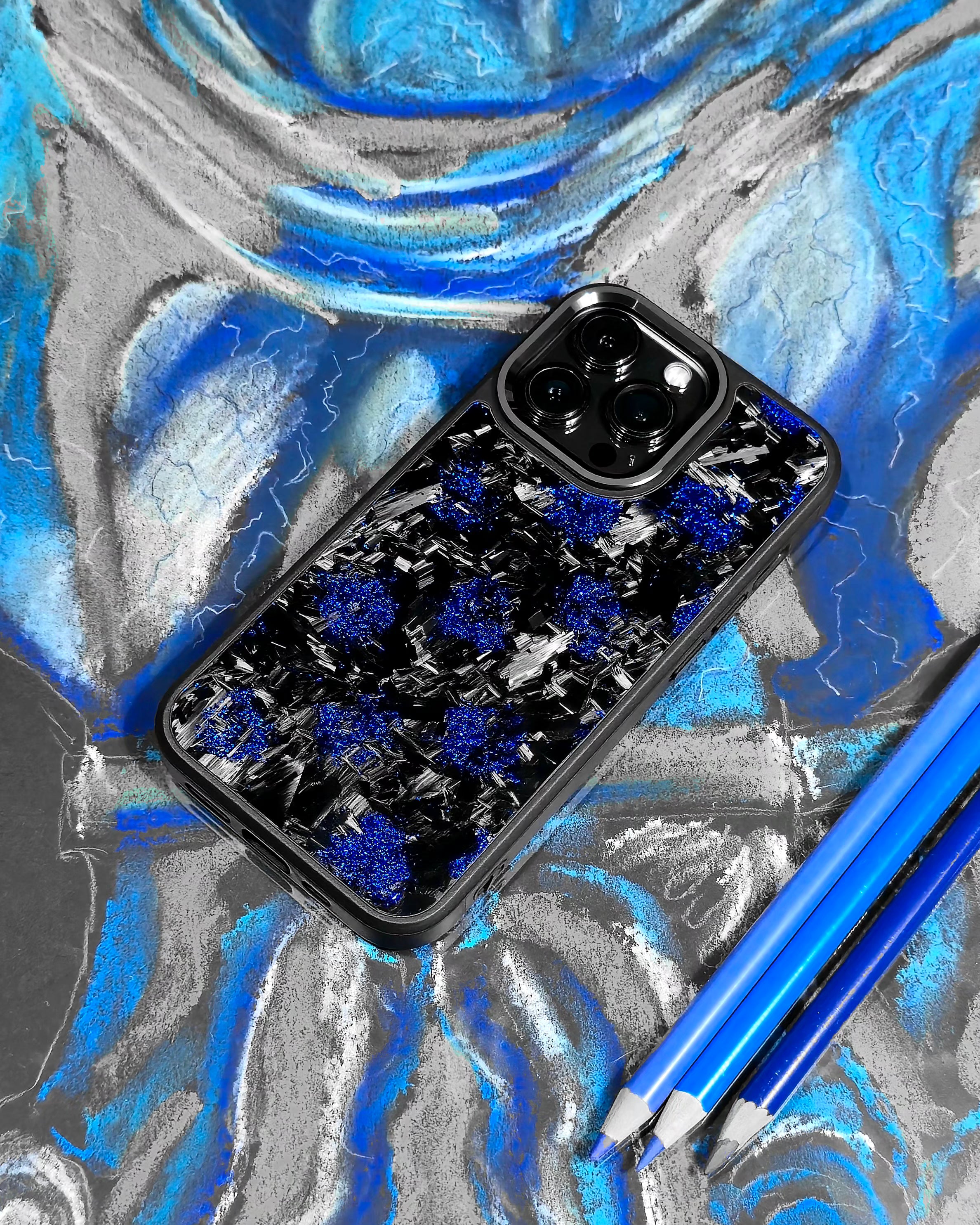 Taottu hiilikuitukuori Forget Blue